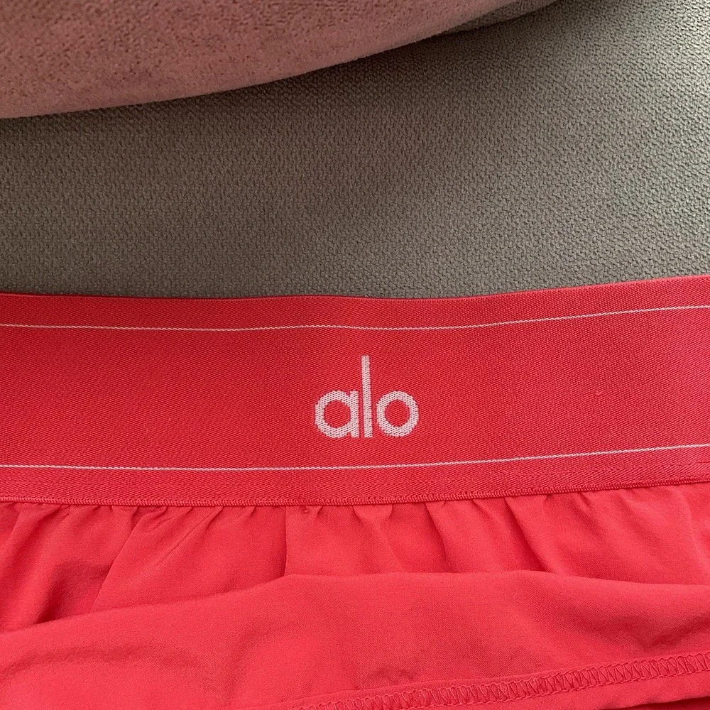 Alo Yoga Match Point Tennis Skirt Candy Red XXS